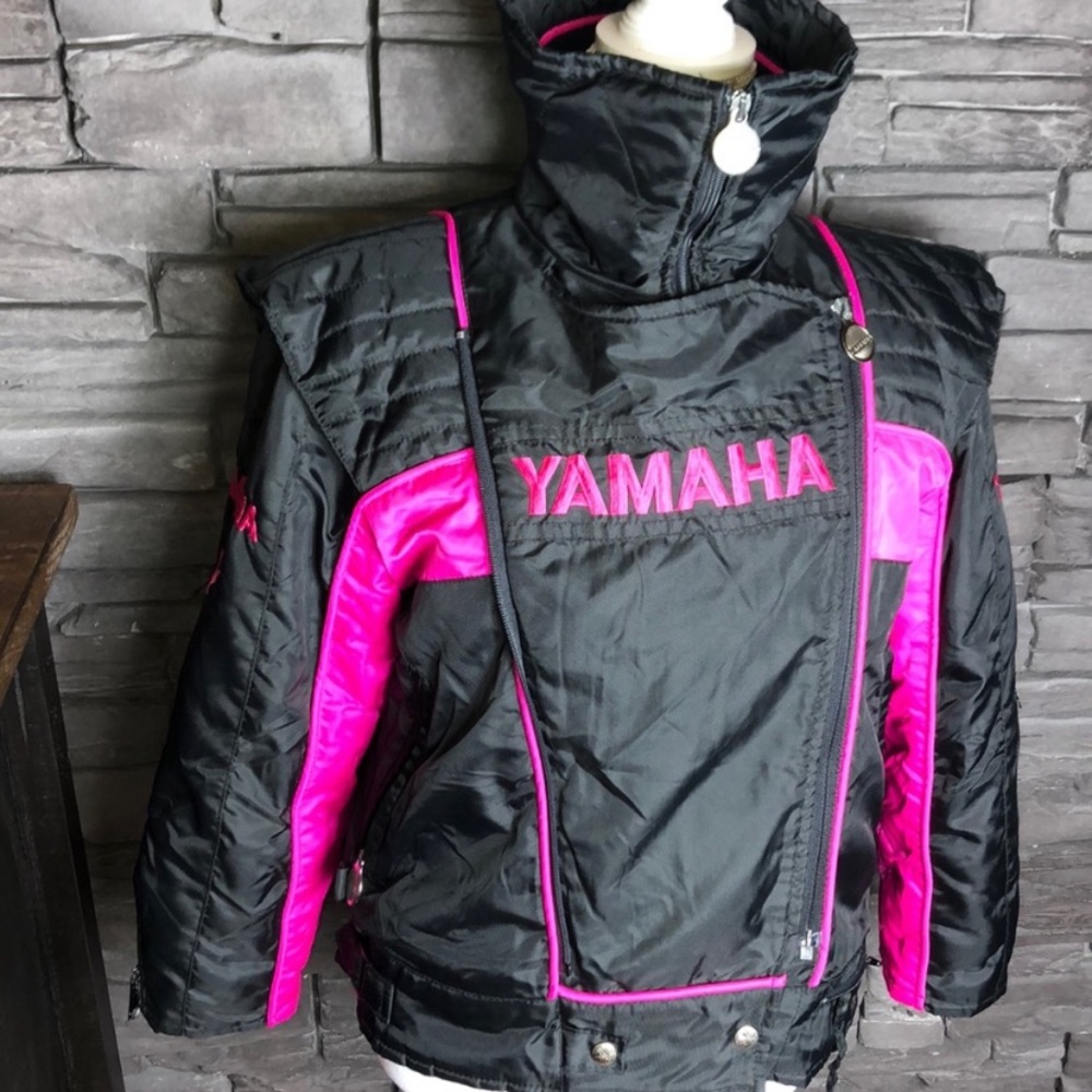 Vintage Yamaha Riding Jacket Pink Black Small